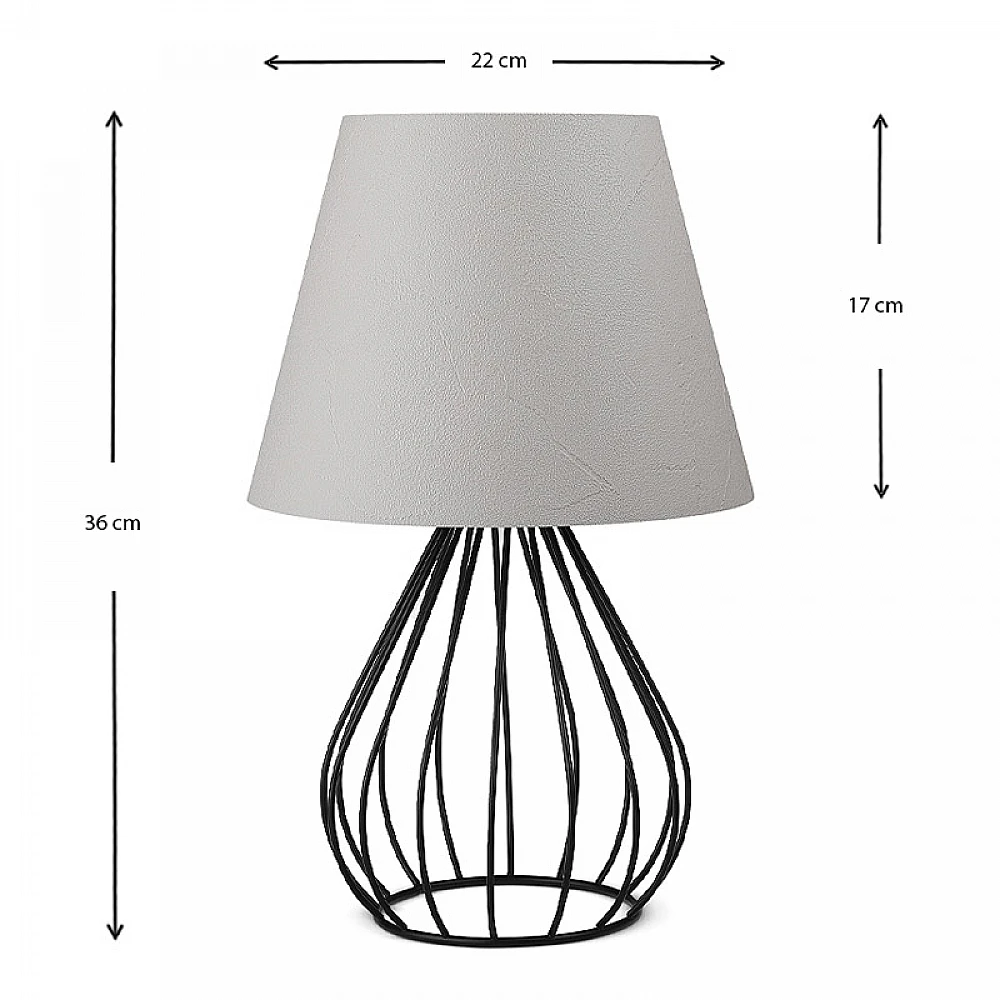 Φωτιστικό επιτραπέζιο Akerlind Megapap ύφασμα Pvc/μέταλλο χρώμα ανοιχτό γκρι/μαύρο 22x17x36εκ. Φωτιστικό επιτραπέζιο Akerlind Megapap ύφασμα Pvc/μέταλλο χρώμα ανοιχτό γκρι/μαύρο 22x17x36εκ.