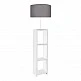 Φωτιστικό δαπέδου Launo Megapap υφασμάτινο Pvc/MDF χρώμα λευκό - γκρι 38x38x150εκ. Φωτιστικό δαπέδου Launo Megapap υφασμάτινο Pvc/MDF χρώμα λευκό - γκρι 38x38x150εκ.