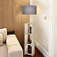 Φωτιστικό δαπέδου Launo Megapap υφασμάτινο Pvc/MDF χρώμα λευκό - γκρι 38x38x150εκ. Φωτιστικό δαπέδου Launo Megapap υφασμάτινο Pvc/MDF χρώμα λευκό - γκρι 38x38x150εκ.