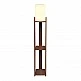 Φωτιστικό δαπέδου Verma I Megapap E27 Mdf/ύφασμα Pvc χρώμα καρυδί - κρεμ 18,5x18,5x142εκ.