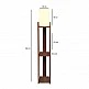 Φωτιστικό δαπέδου Verma I Megapap E27 Mdf/ύφασμα Pvc χρώμα καρυδί - κρεμ 18,5x18,5x142εκ.
