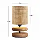 Φωτιστικό επιτραπέζιο Lucia Megapap E14 ξυλινο - pe rattan χρώμα φυσικό Ø15x35εκ. | GP029-0177,1