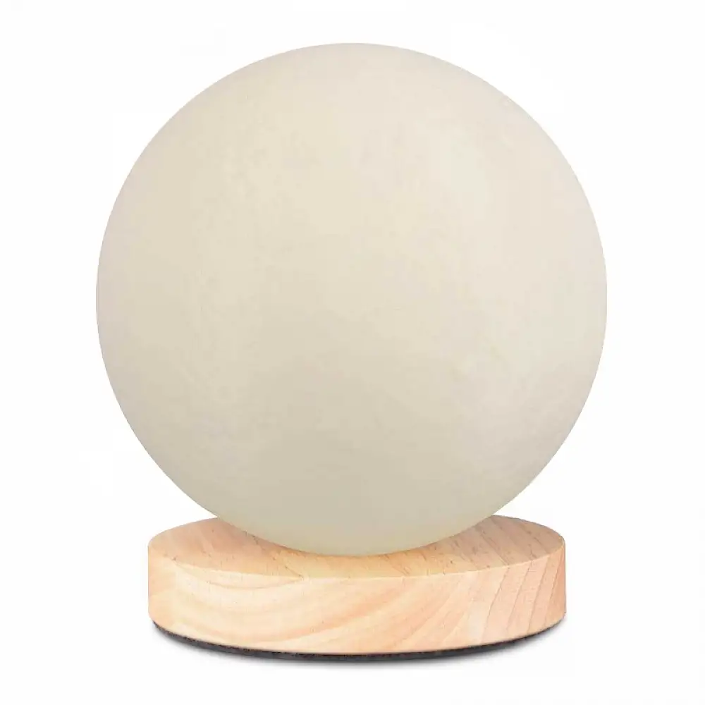 Φωτιστικό επιτραπέζιο Lumo Megapap E14 ξύλινο - Pvc χρώμα φυσικό - κρεμ Ø12x17εκ. | GP029-0180,1