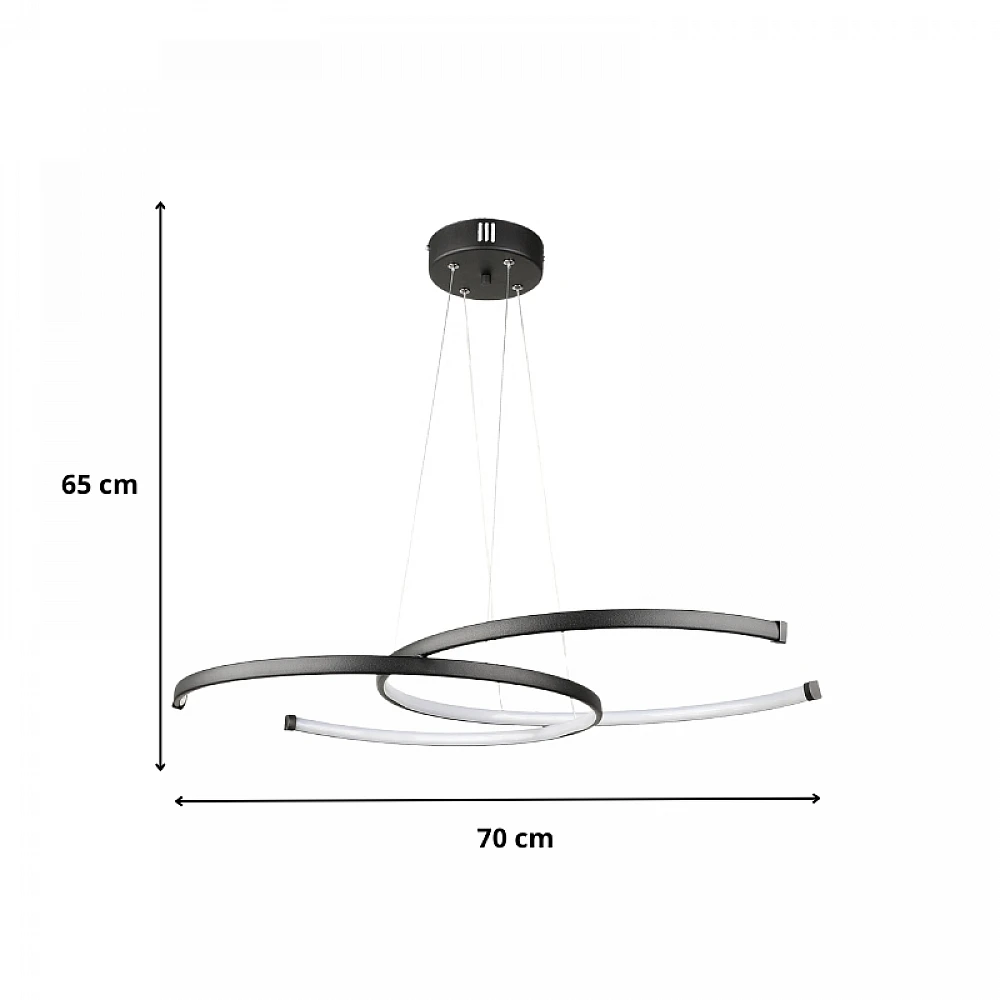 Φωτιστικό οροφής Led Cres Megapap μεταλλικό χρώμα μαύρο 70x48x65εκ. Φωτιστικό οροφής Led Cres Megapap μεταλλικό χρώμα μαύρο 70x48x65εκ.