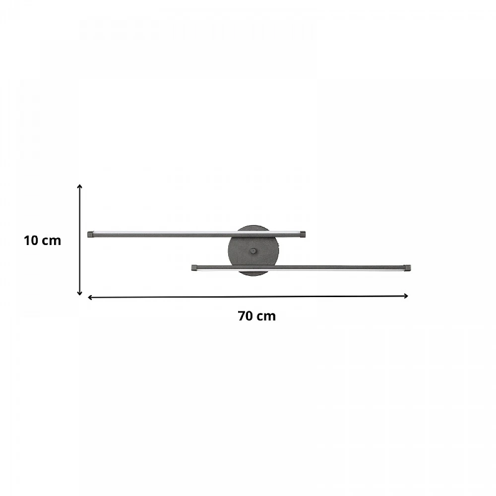 Απλίκα τοίχου Led Frode Megapap μεταλλική χρώμα μαύρο 70x10x10εκ. Απλίκα τοίχου Led Frode Megapap μεταλλική χρώμα μαύρο 70x10x10εκ.