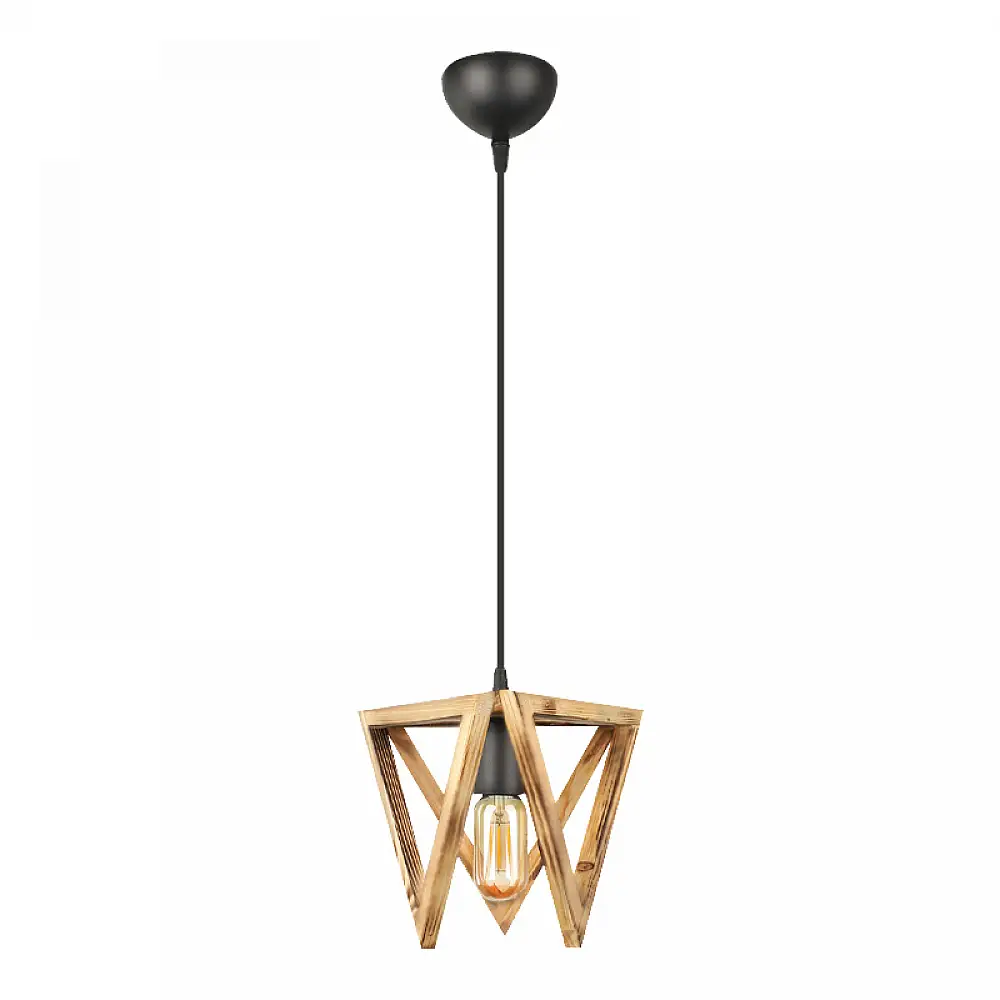 Φωτιστικό οροφής Nexo Megapap E27 ξύλινο μονόφωτο χρώμα φυσικό 24x21x70εκ. | GP030-0155,1