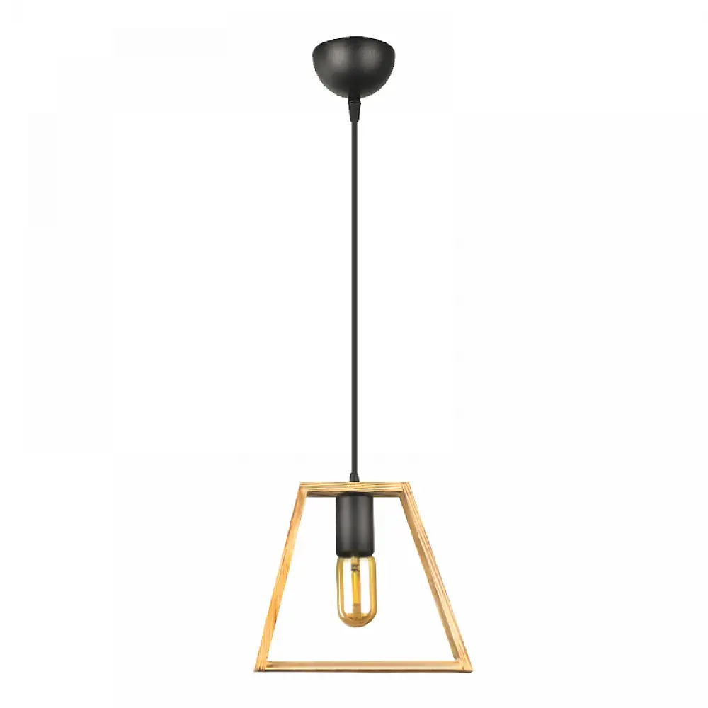 Φωτιστικό οροφής Tekli Megapap E27 ξύλινο μονόφωτο χρώμα φυσικό 23x3x70εκ. | GP030-0156,1