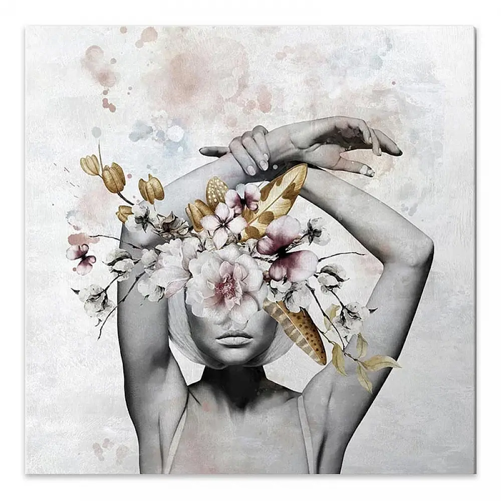 Πίνακας σε καμβά "Hidden Face" Megapap ψηφιακής εκτύπωσης 60x60x3 εκ. - GP033-0012