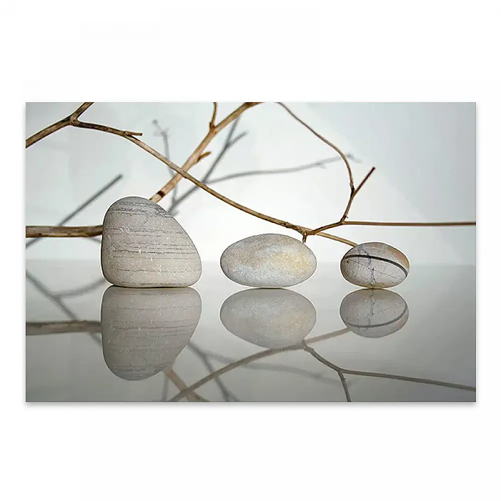 Πίνακας σε καμβά "Stones and Branches" Megapap ψηφιακής εκτύπωσης 90x60x3εκ. | GP033-0057