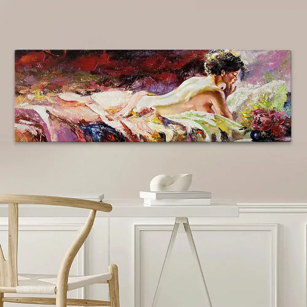 Πίνακας σε καμβά "Naked Girl" Megapap ψηφιακής εκτύπωσης 120x40x3εκ. - GP033-0097