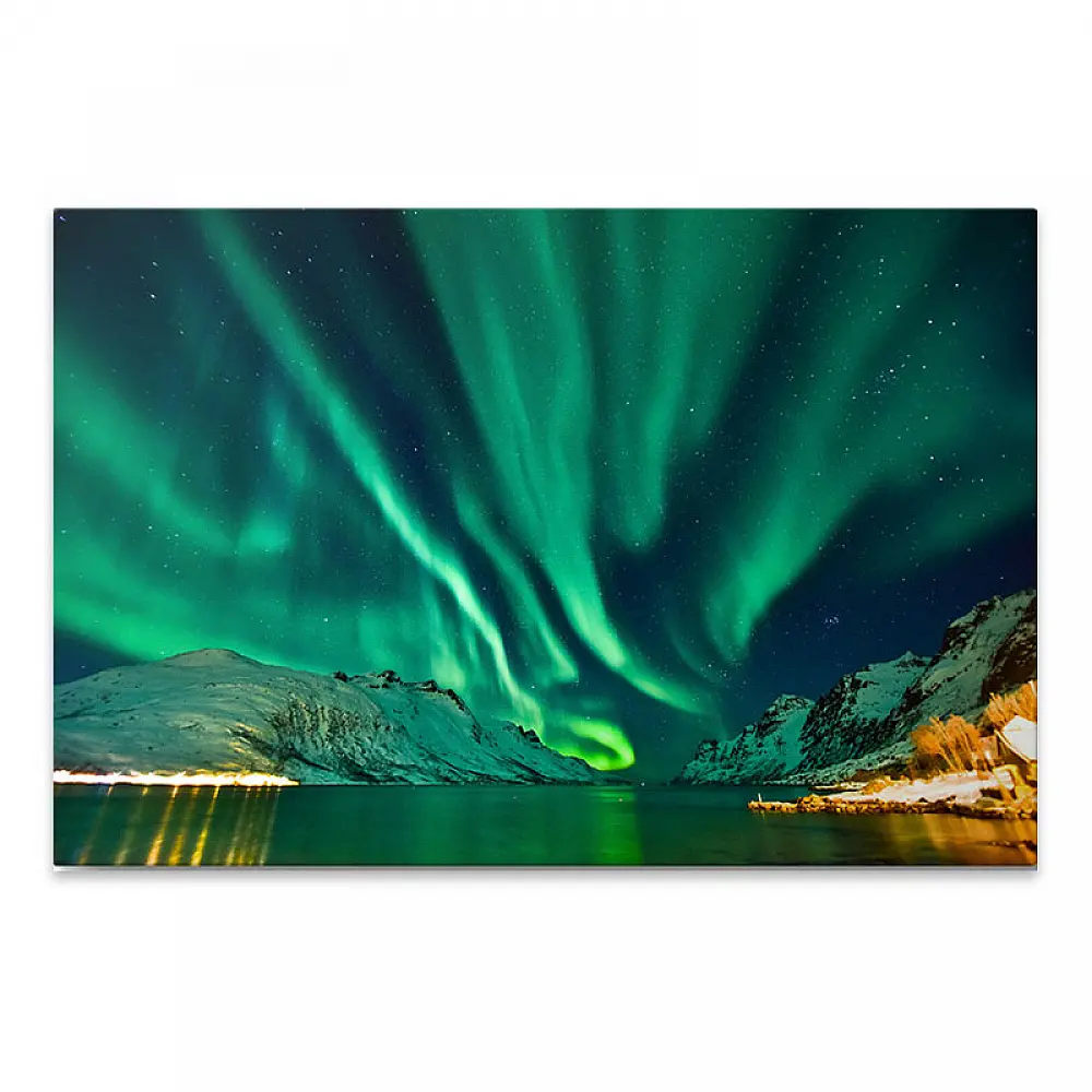 Πίνακας σε καμβά "Aurora Borealis" Megapap ψηφιακής εκτύπωσης 100x70x3εκ. - GP033-0114