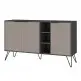 Μπουφές Clara Megapap χρώμα ανθρακί - ανοιχτή μόκα 142x35,6x83εκ. Μπουφές Clara Megapap χρώμα ανθρακί - ανοιχτή μόκα 142x35,6x83εκ.