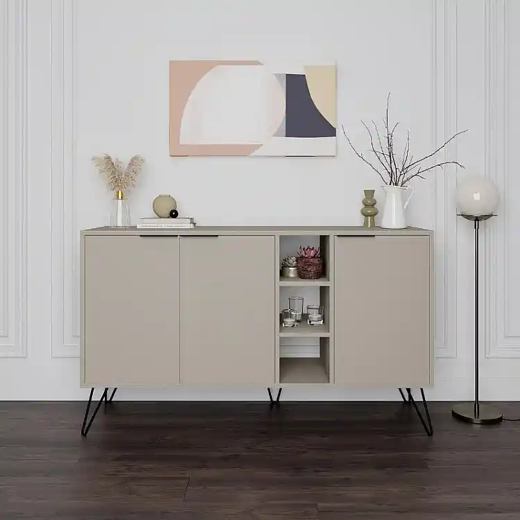 Μπουφές Clara Megapap χρώμα sandstone 142x35,6x83εκ. | GP037-0004,9