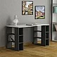 Γραφείο εργασίας Colmar Megapap χρώμα ανθρακί - λευκό 140x60x75εκ Γραφείο εργασίας Colmar Megapap χρώμα ανθρακί - λευκό 140x60x75εκ