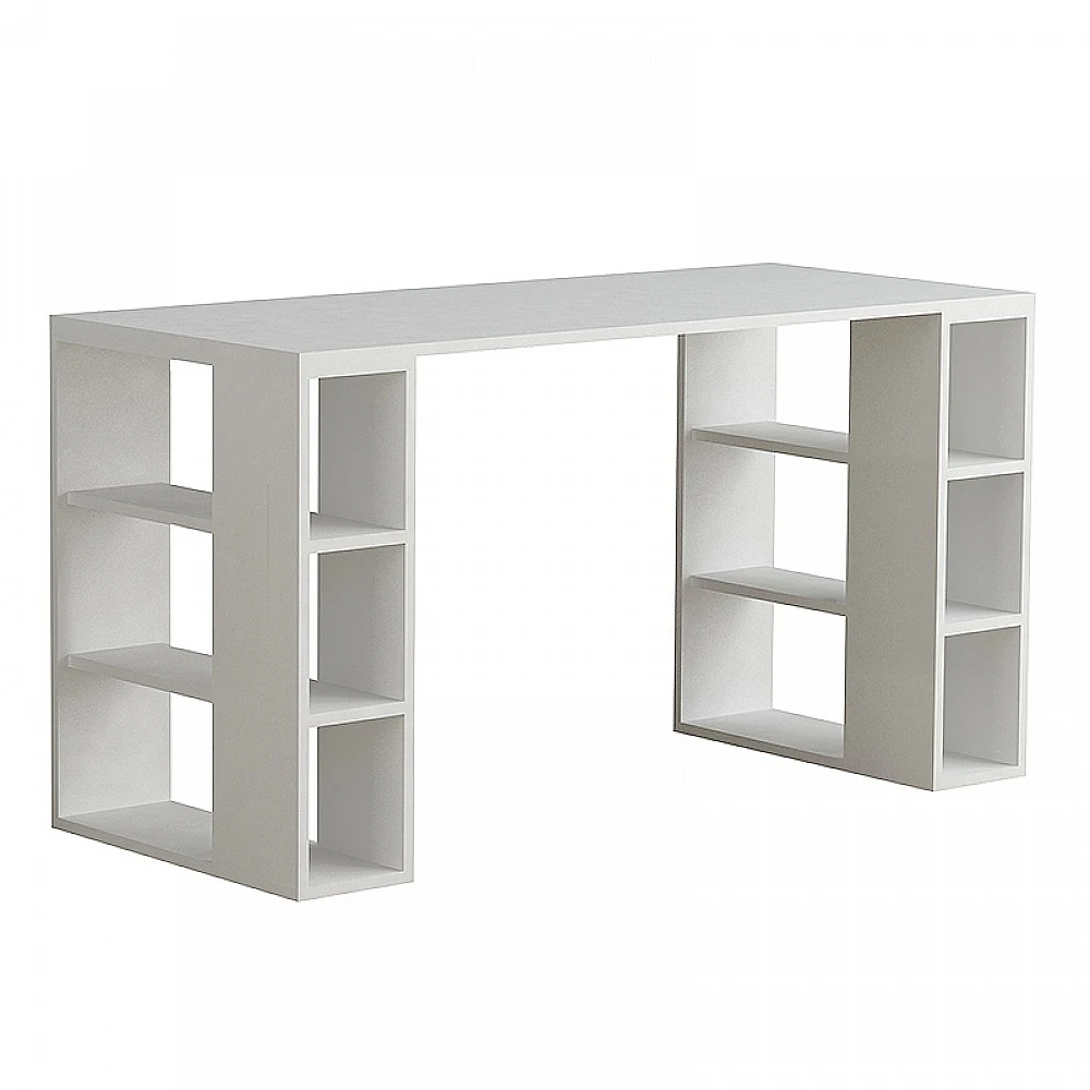 Γραφείο εργασίας Colmar Megapap χρώμα λευκό 140x60x75εκ
