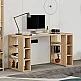 Γραφείο εργασίας Colmar Megapap χρώμα sapphire oak 140x60x75εκ Γραφείο εργασίας Colmar Megapap χρώμα sapphire oak 140x60x75εκ