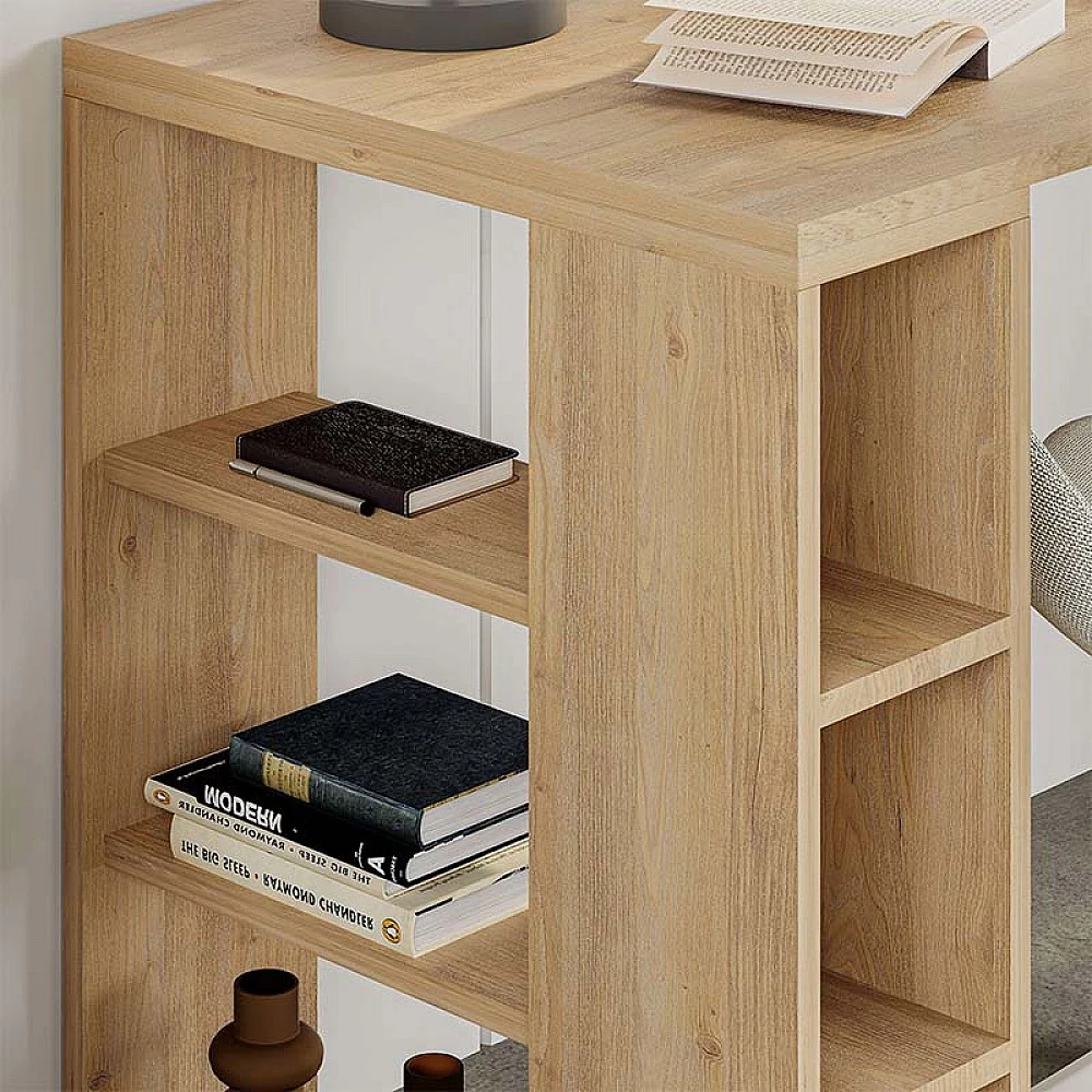 Γραφείο εργασίας Colmar Megapap χρώμα sapphire oak 140x60x75εκ Γραφείο εργασίας Colmar Megapap χρώμα sapphire oak 140x60x75εκ