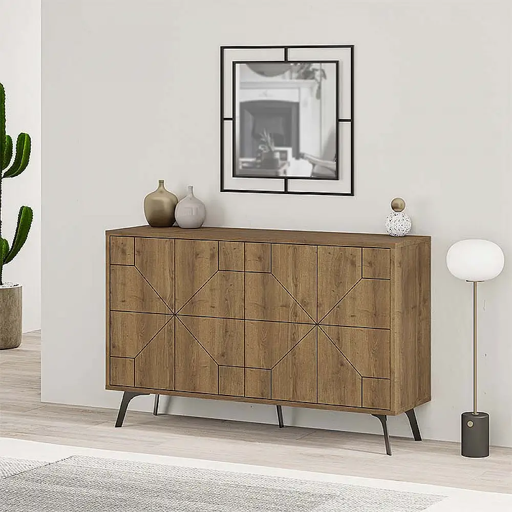 Μπουφές Dune Megapap χρώμα ανοιχτό καρυδί 123x35x77,4εκ. | GP037-0008,4