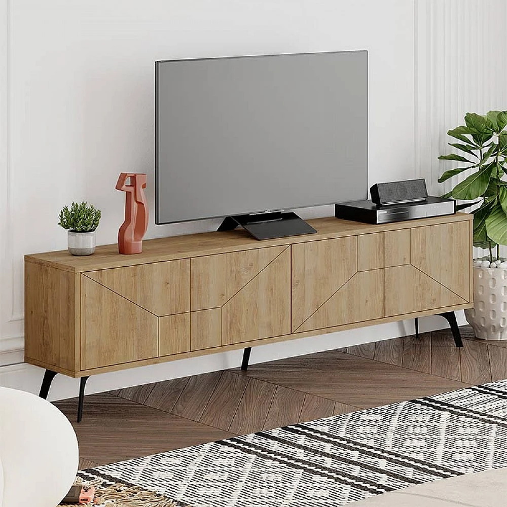 Έπιπλο τηλεόρασης Dune Megapap χρώμα φυσικό οξιάς 180x29,6x50εκ.