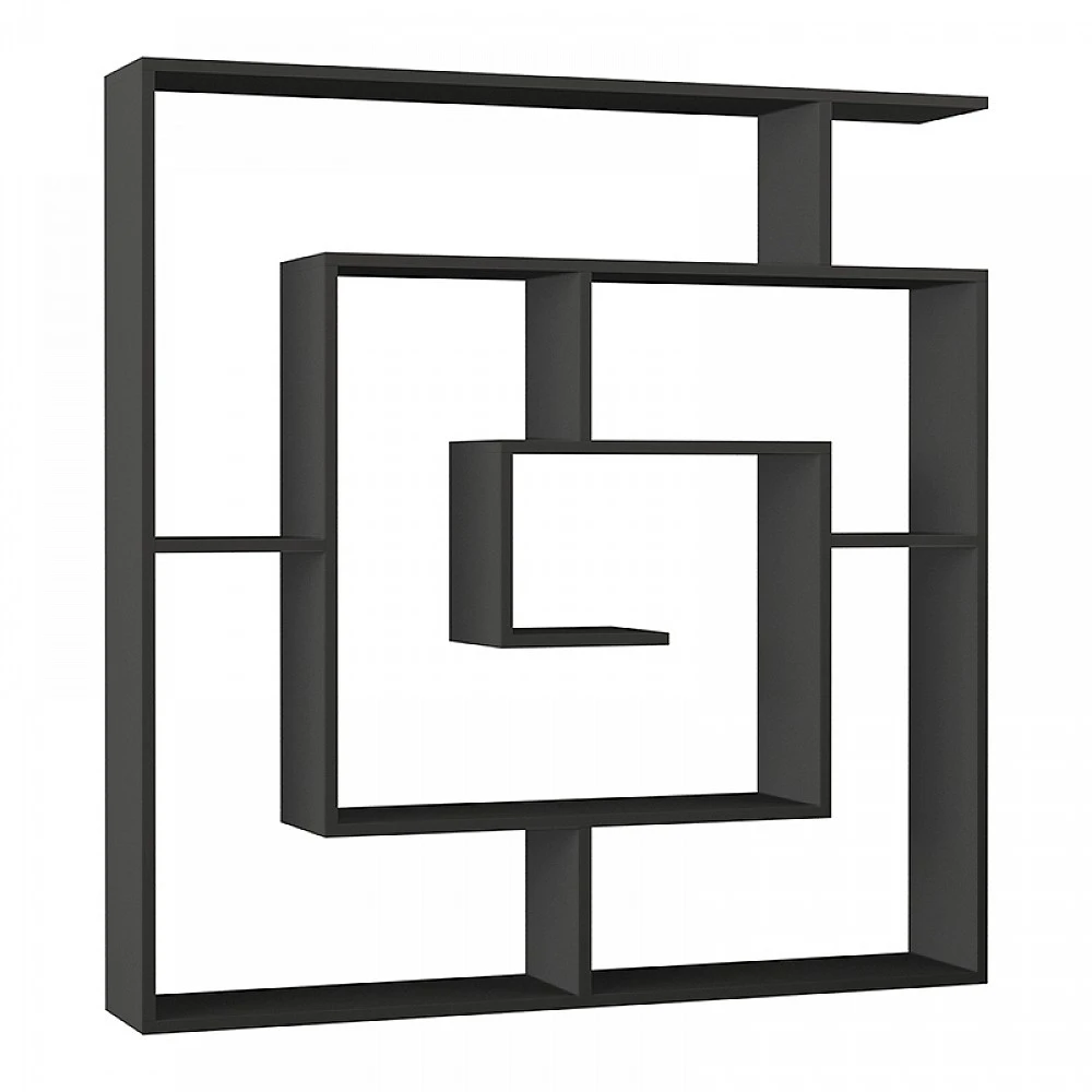 Βιβλιοθήκη Labirent Megapap χρώμα ανθρακί 125x22x129εκ.