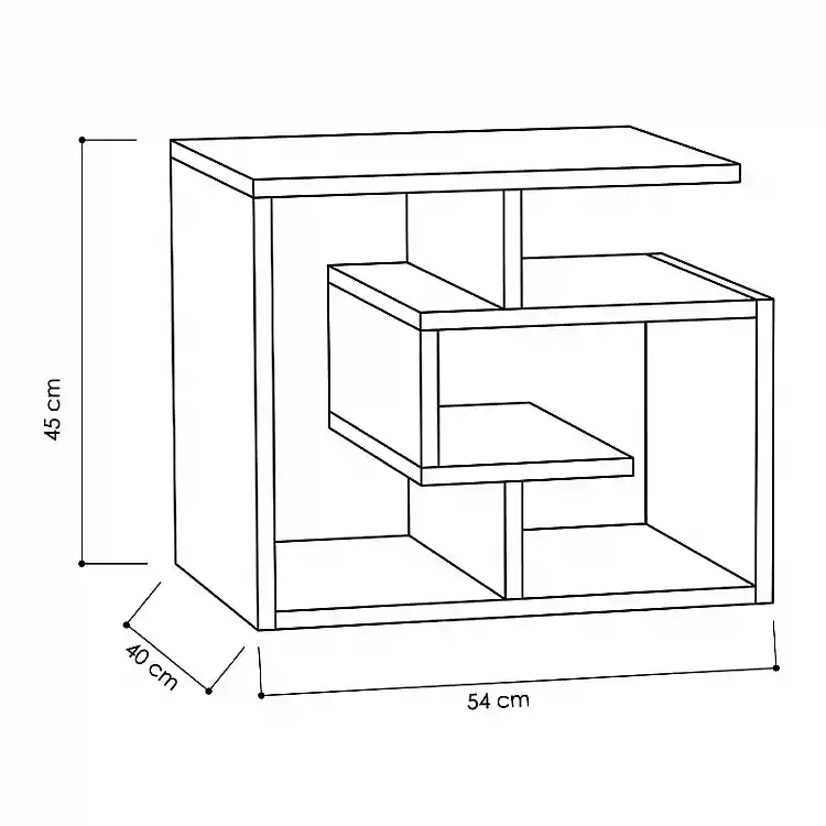 Τραπεζάκι βοηθητικό Labirent Megapap Megapap χρώμα λευκό 54x40x45εκ. | GP037-0023,2