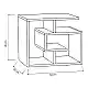 Τραπεζάκι βοηθητικό Labirent Megapap Megapap χρώμα λευκό 54x40x45εκ. | GP037-0023,2