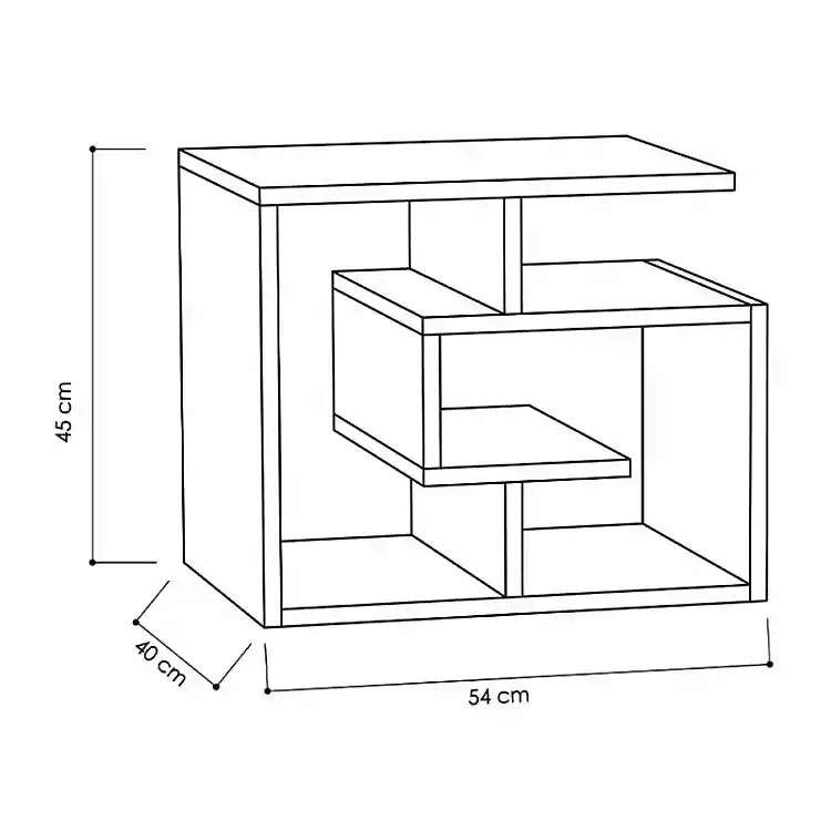 Τραπεζάκι βοηθητικό Labirent Megapap Megapap χρώμα λευκό 54x40x45εκ. | GP037-0023,2
