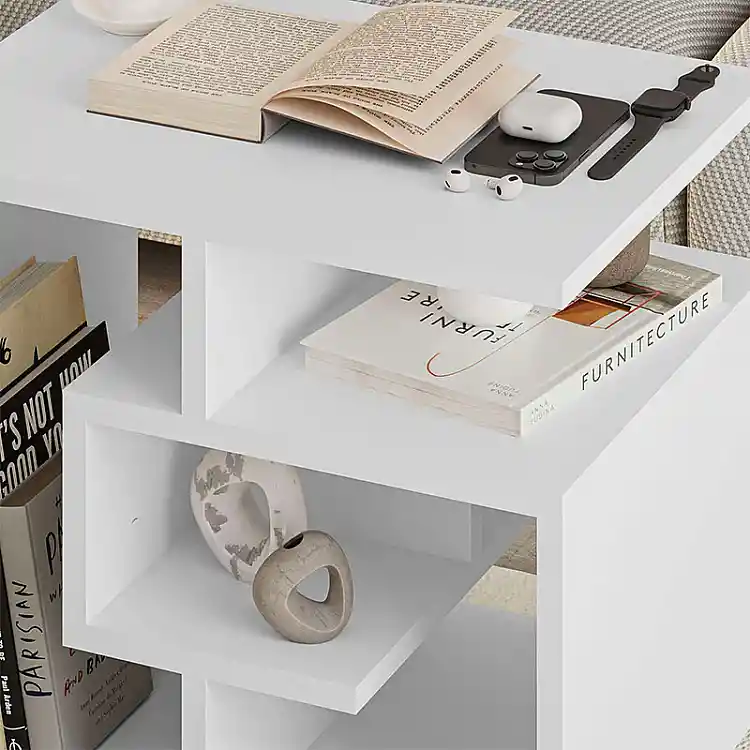 Τραπεζάκι βοηθητικό Labirent Megapap Megapap χρώμα λευκό 54x40x45εκ. | GP037-0023,2