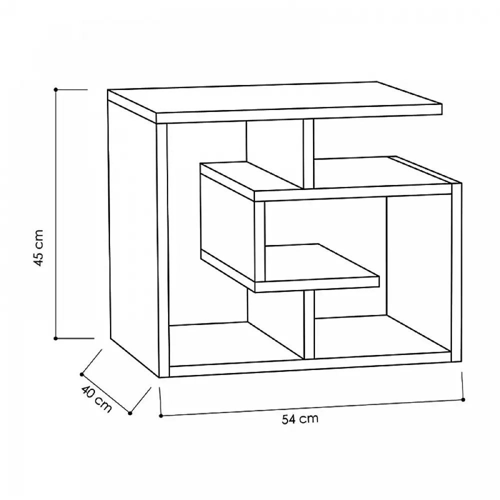 Τραπεζάκι βοηθητικό Labirent Megapap Megapap χρώμα λευκό 54x40x45εκ. | GP037-0023,2