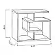 Τραπεζάκι βοηθητικό Labirent Megapap Megapap χρώμα λευκό 54x40x45εκ. | GP037-0023,2