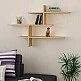 Ραφιέρα τοίχου Leo Megapap χρώμα φυσικό οξιάς 123x22x80εκ. Ραφιέρα τοίχου Leo Megapap χρώμα φυσικό οξιάς 123x22x80εκ.