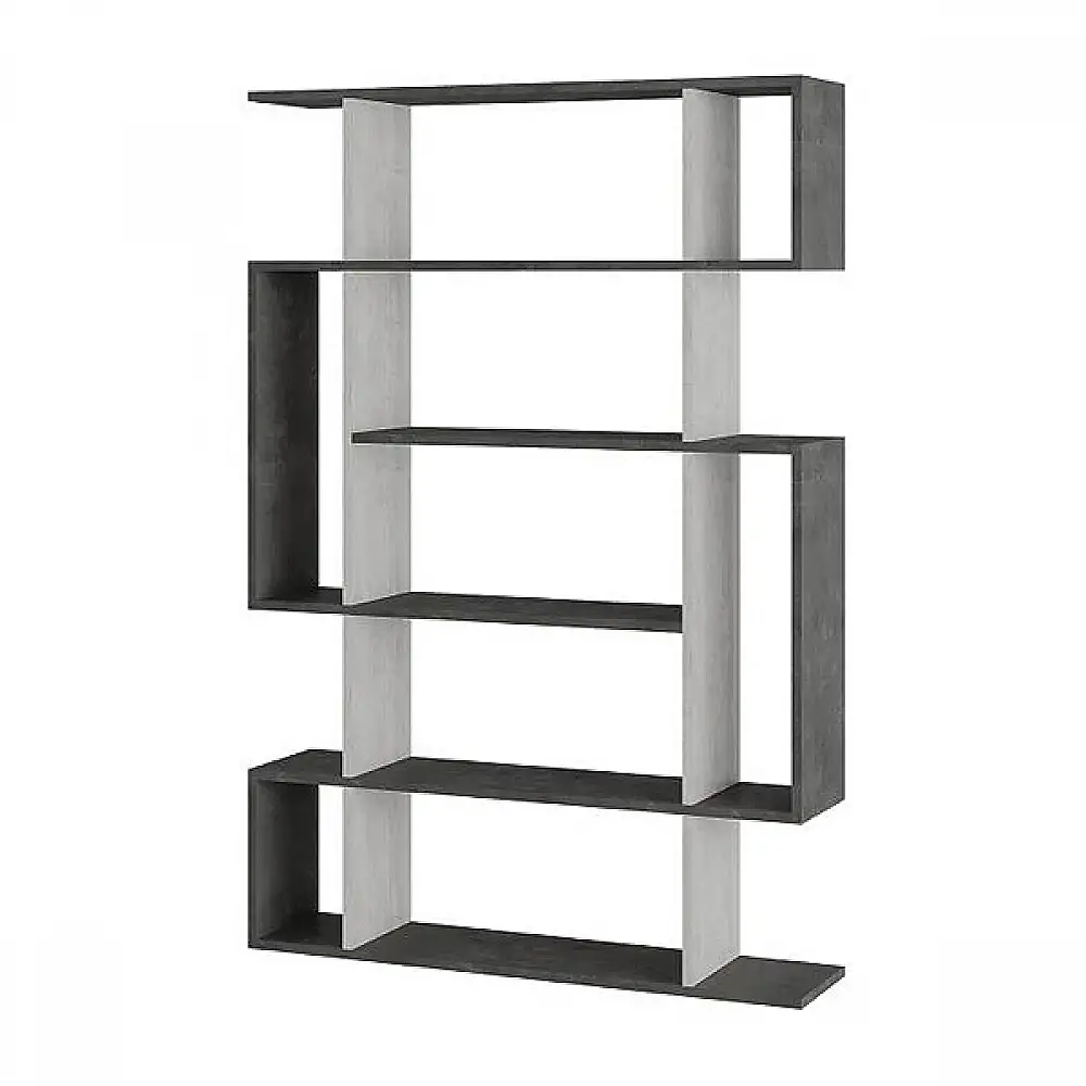 Βιβλιοθήκη Mito Megapap χρώμα λευκό αντικέ - γκρι ρετρό 108x25x161εκ. | GP037-0031,1