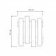 Κρεμάστρα τοίχου Wave Megapap χρώμα black wood 64x4x81εκ. - GP037-0044,5