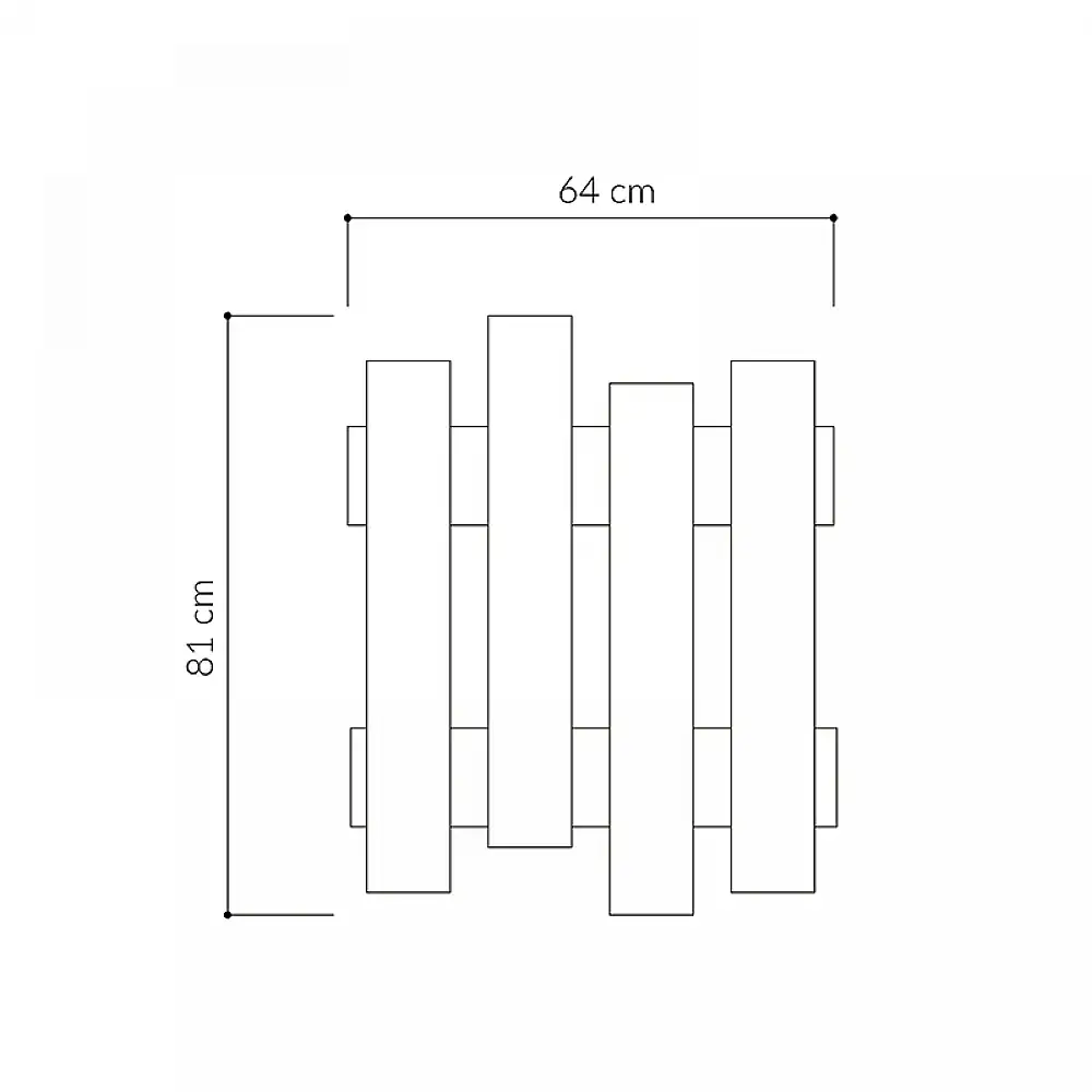 Κρεμάστρα τοίχου Wave Megapap χρώμα sandstone 64x4x81εκ. | GP037-0044,6