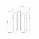 Κρεμάστρα τοίχου Wave Megapap χρώμα sandstone 64x4x81εκ. | GP037-0044,6