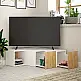 Έπιπλο τηλεόρασης γωνιακό Compact Megapap χρώμα λευκό - φυσικό οξιάς 94,2x90,6x31,4εκ.