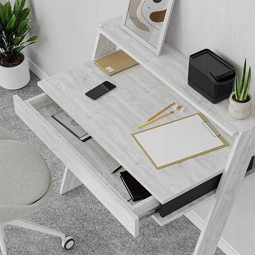 Γραφείο εργασίας Cowork Megapap χρώμα λευκό αντικέ 94x50x91εκ. Γραφείο εργασίας Cowork Megapap χρώμα λευκό αντικέ 94x50x91εκ.