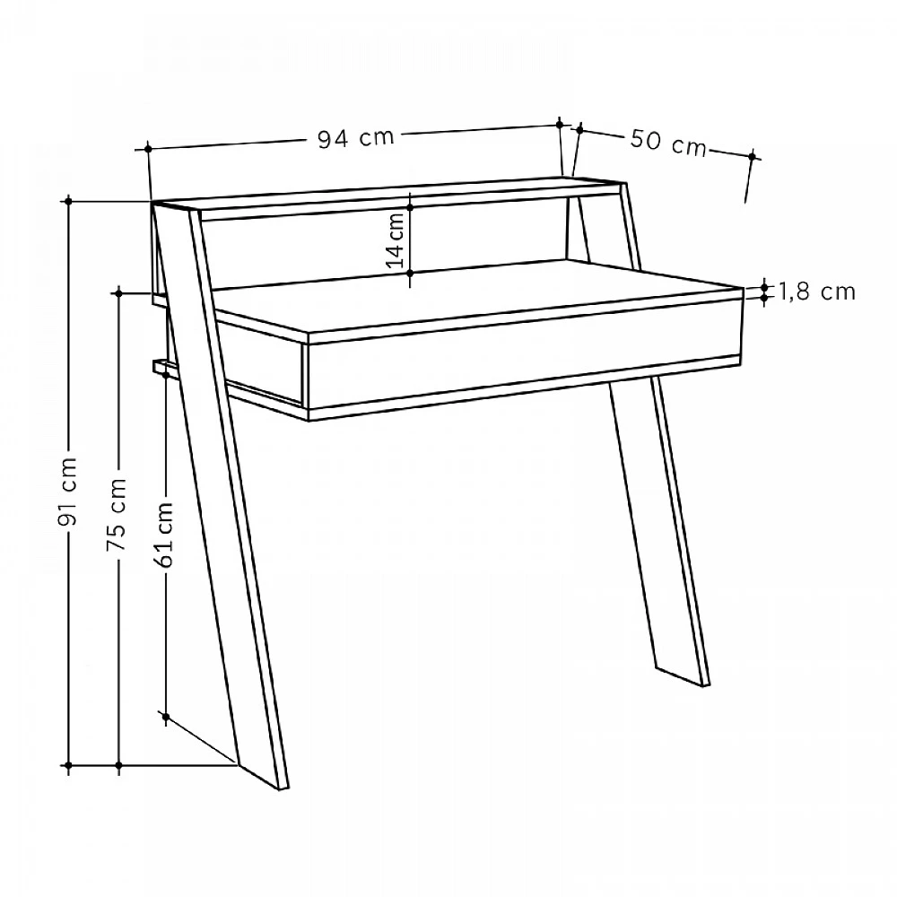 Γραφείο εργασίας Cowork Megapap χρώμα λευκό αντικέ 94x50x91εκ. Γραφείο εργασίας Cowork Megapap χρώμα λευκό αντικέ 94x50x91εκ.