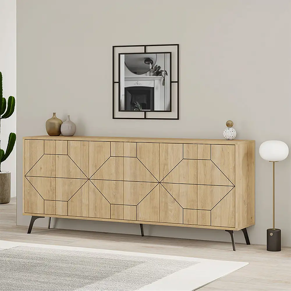 Μπουφές Dune Megapap χρώμα sapphire oak 184x35x77,4εκ. | GP037-0068,3
