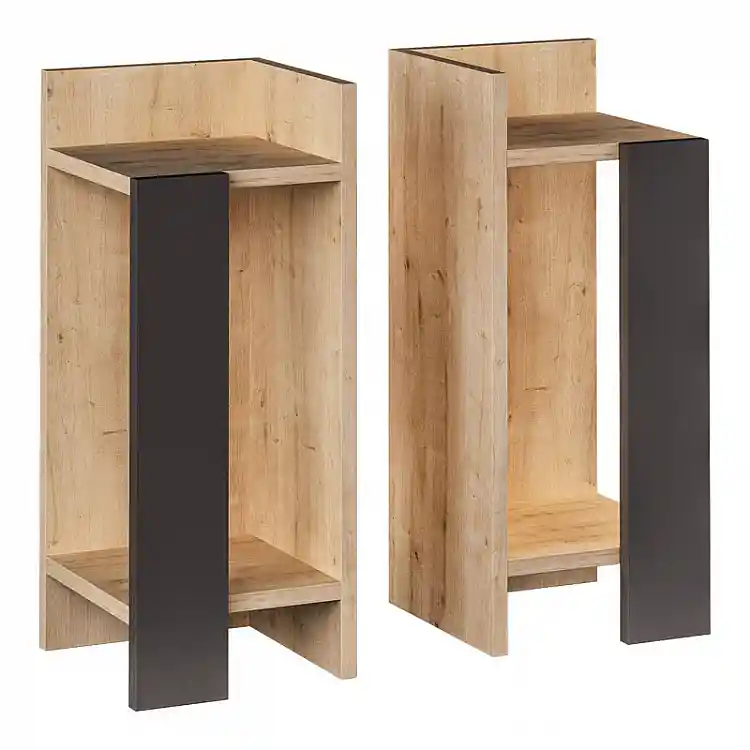 Κομοδίνο Elos Megapap σετ 2 τεμαχίων χρώμα sapphire oak - ανθρακί 25x27x60εκ. | GP037-0070,2