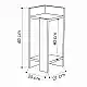 Κομοδίνο Elos Megapap σετ 2 τεμαχίων χρώμα sapphire oak - ανθρακί 25x27x60εκ. | GP037-0070,2