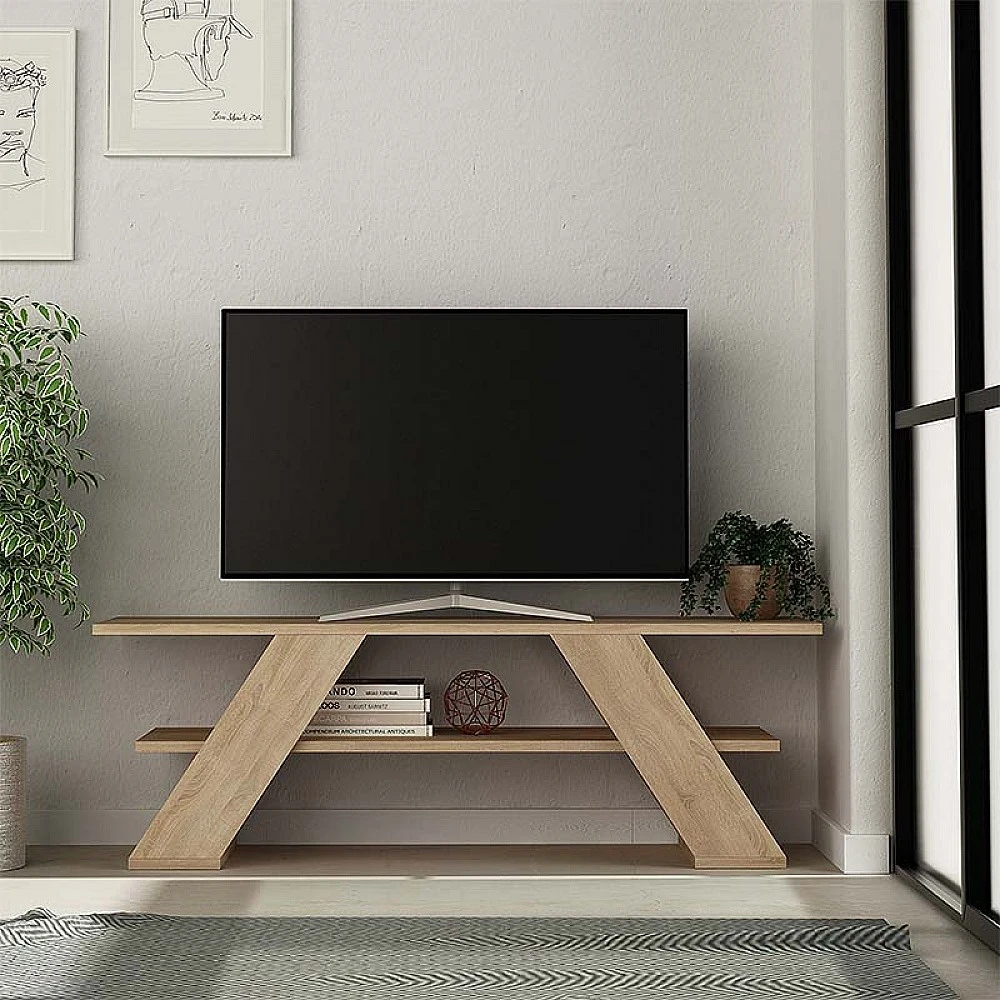 Έπιπλο τηλεόρασης Farfalla Megapap χρώμα φυσικό οξιάς 120x33,5x40εκ. Έπιπλο τηλεόρασης Farfalla Megapap χρώμα φυσικό οξιάς 120x33,5x40εκ.