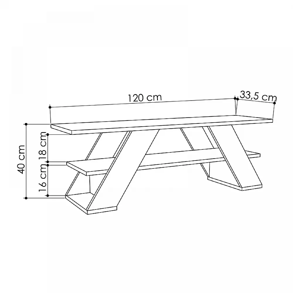 Έπιπλο τηλεόρασης Farfalla Megapap χρώμα sapphire oak 120x33,5x40εκ. | GP037-0071,3