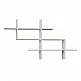 Ραφιέρα τοίχου Halic Megapap χρώμα λευκό 150x22x82εκ. - GP037-0084,5