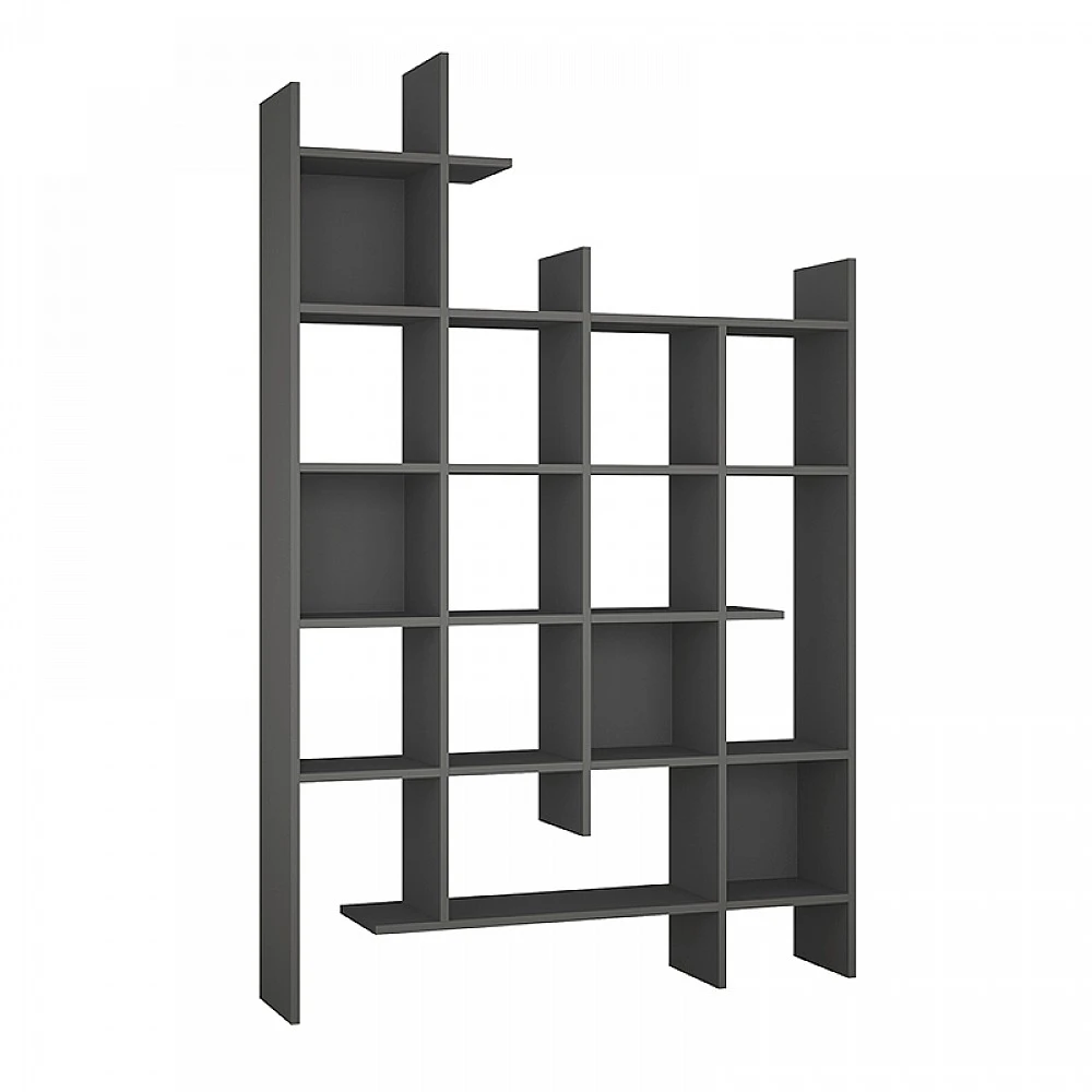 Βιβλιοθήκη Manco Megapap χρώμα ανθρακί 122x25,5x188εκ. Βιβλιοθήκη Manco Megapap χρώμα ανθρακί 122x25,5x188εκ.