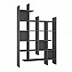 Βιβλιοθήκη Manco Megapap χρώμα ανθρακί 122x25,5x188εκ. Βιβλιοθήκη Manco Megapap χρώμα ανθρακί 122x25,5x188εκ.
