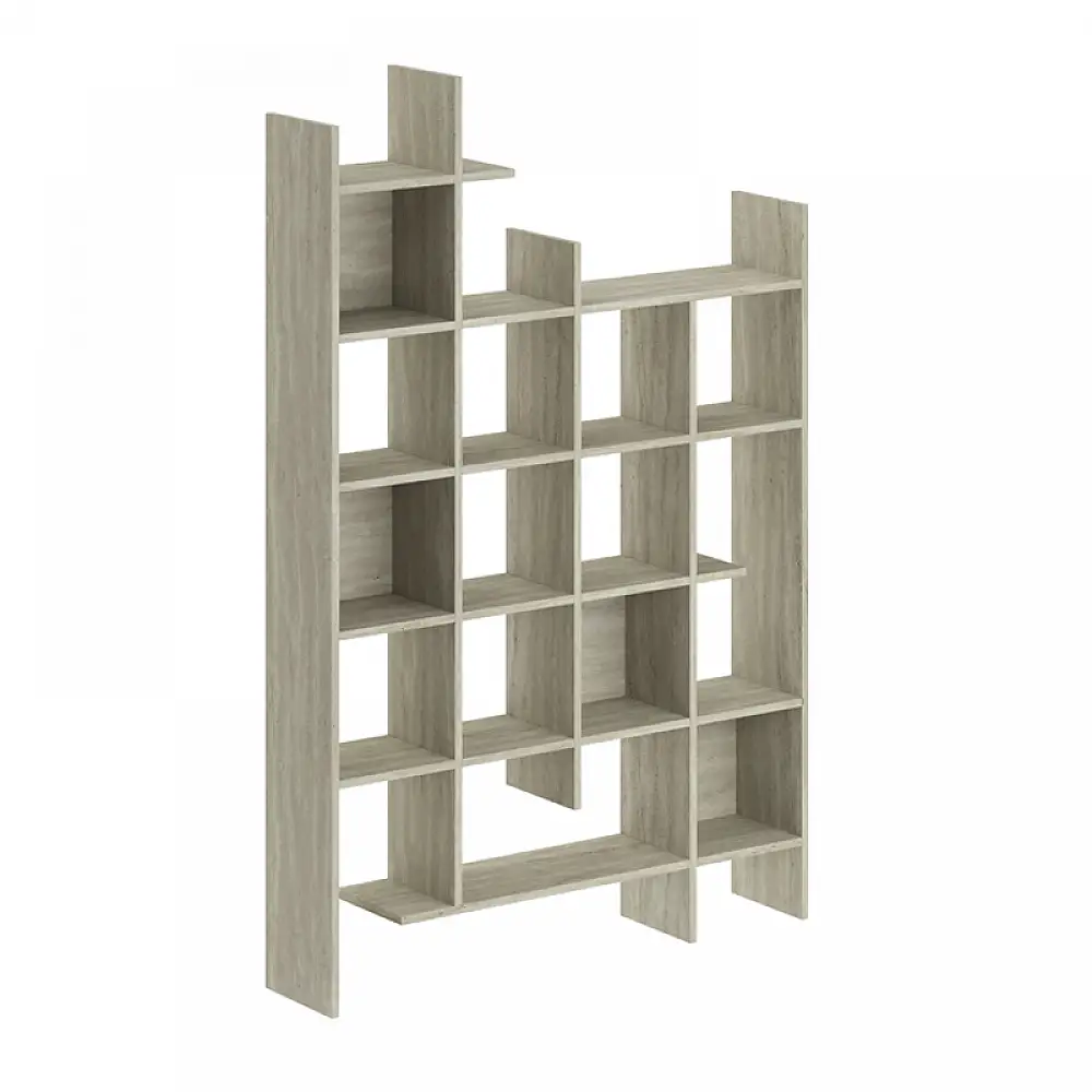Βιβλιοθήκη Manco Megapap χρώμα travertine 122x25,5x188εκ. | GP037-0102,4