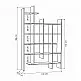 Βιβλιοθήκη Manco Megapap χρώμα travertine 122x25,5x188εκ. | GP037-0102,4