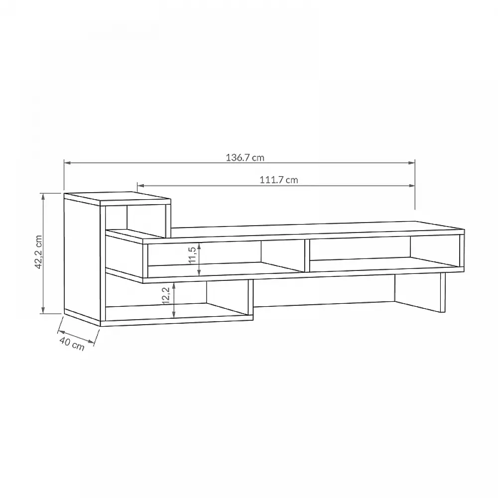 Έπιπλο τηλεόρασης Tetra Megapap χρώμα γκρι ρετρό 136,7x40x42εκ. - GP037-0172,3 Έπιπλο τηλεόρασης Tetra Megapap χρώμα γκρι ρετρό 136,7x40x42εκ. - GP037-0172,3