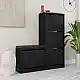 Παπουτσοθήκη Dude Megapap χρώμα μαύρο 104,8x26x118,5εκ. | GP037-0188,5